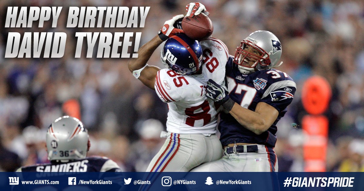 Happy Birthday David Tyree!    Revisit his legendary Super Bowl XLII helmet catch HERE:  