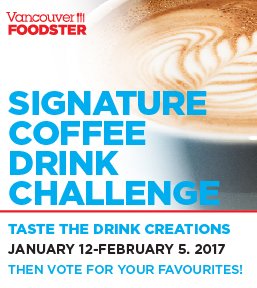 vanfoodster's tweet photo. Announcing the #CoffeeDrinkChallengeYVR Media Judges @AlyssaCDawson @nickngsocial @ZahraAlani runs January 12 - February 5. https://t.co/L8qH74jB5B