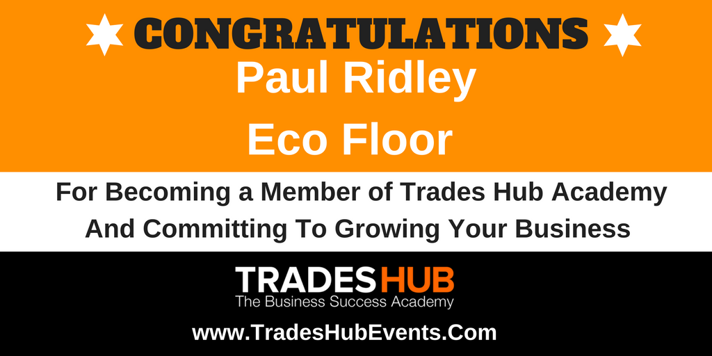 Congratulations <a href="/ecoflooruk/">ecofloor sanding</a> for becoming our 1st member in 2017 - Looking forward to helping you grow your business #TheTradesHub #KPRS