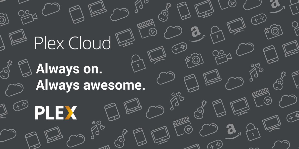 plex's tweet photo. Cloudy with a chance of Plex! @Dropbox @OneDrive @googledrive now available on #PlexCloud. #Simple #Streaming https://t.co/Q1Yspk2JMU https://t.co/Jr0UcMYYeF