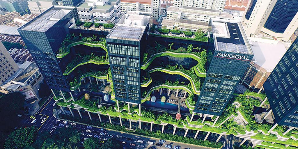Biophilia adds relaxation to every stay. That’s why <a href="/WOHAarchitects/">WOHA</a> lined #OasiaHotel with 27 stories of plants. interf.ac/2hNa2kP