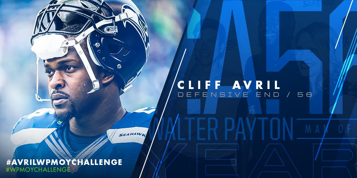 Seahawks's tweet photo. Let's help our Man of the Year @cliffavril earn $25K for his foundation! RTs count as votes in the #WPMOYChallenge.

#AvrilWPMOYChallenge https://t.co/RXbRLQGEc7