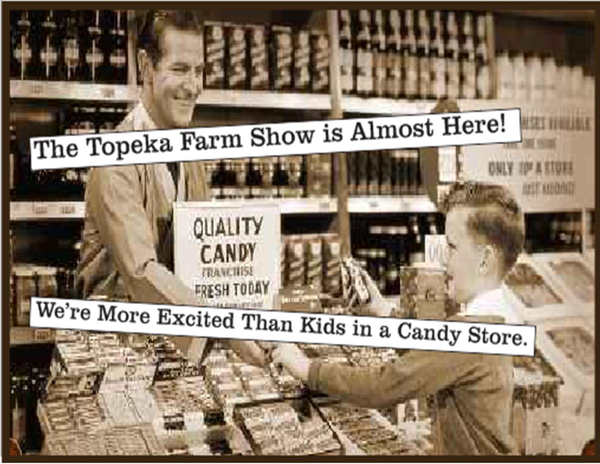 Can't wait to see everyone at the Topeka Farm Show! If you're in the area, check it out! tradexpos.com