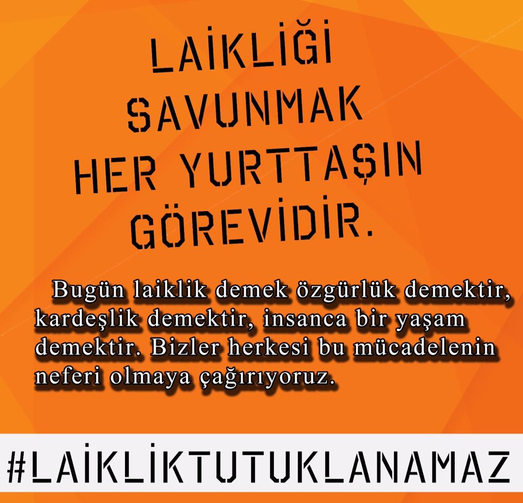devogretmen's tweet photo. Halkın öğretmenleri olarak Laikliğin ülkesini,özgür nesillerin ülkesini kurmak İçin okullarımızda görevde olacağız. #LaiklikTutuklanamaz https://t.co/adGv8JwAhJ