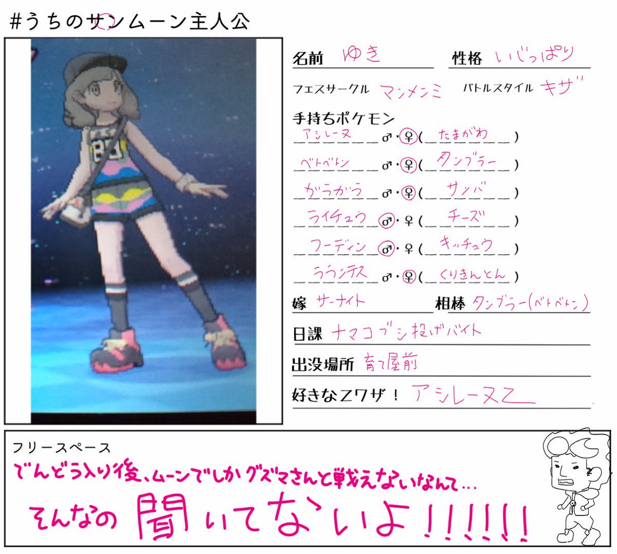 うちのサンムーン主人公