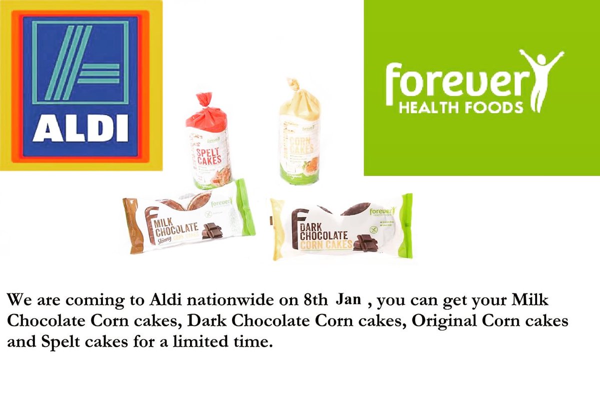 ForeverHealthie's tweet photo. Find our #lowfat #gf goodies in @Aldi_Ireland  from Sun 8th January. #organic #HealthyEating #breadalternative https://t.co/tVTpyztDxb
