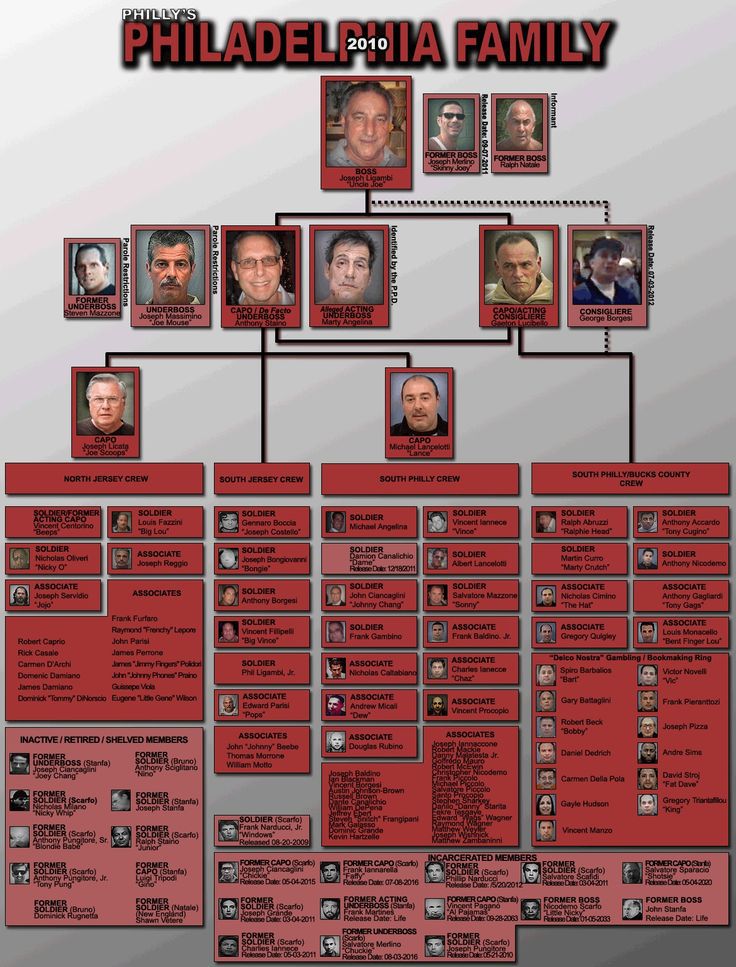 Philadelphia Crime Family Chart 2017