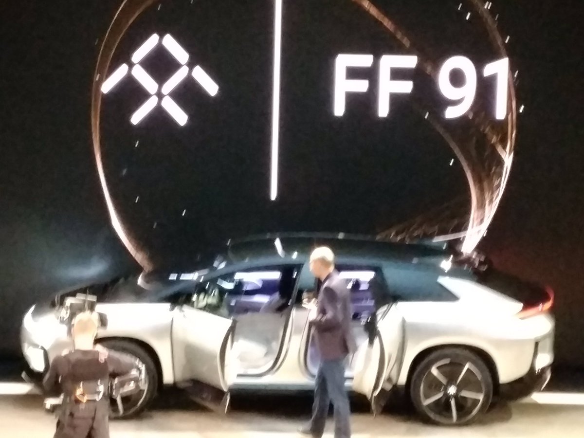 NABCTO's tweet photo. The #FF91 uses your smart phone and the #FFID to know you personally and to configure the car to you. $5K reserves for 2018 release... https://t.co/2eUZTdOWc7