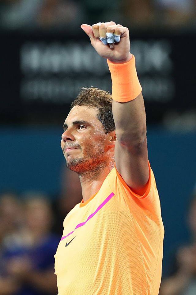 FansNadalARG's tweet photo. #BrisbaneTennis Nadal vs Dolgopolov (03/01/17) vía: getty. https://t.co/YpC6Hj3KkD