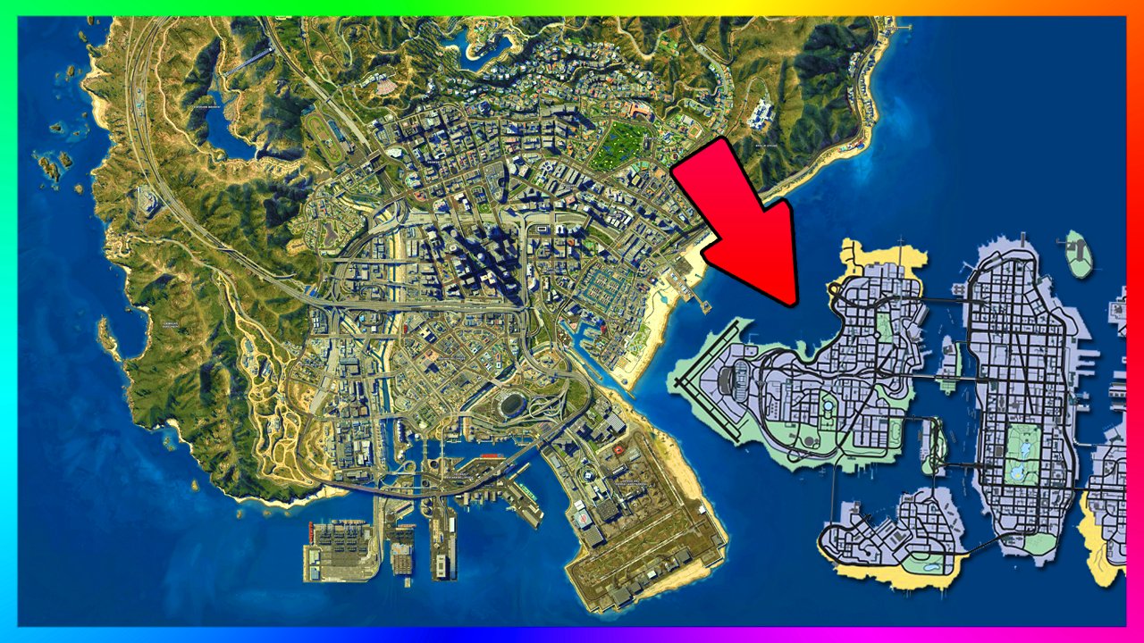 GTA 3's Liberty City Map in GTA 5 