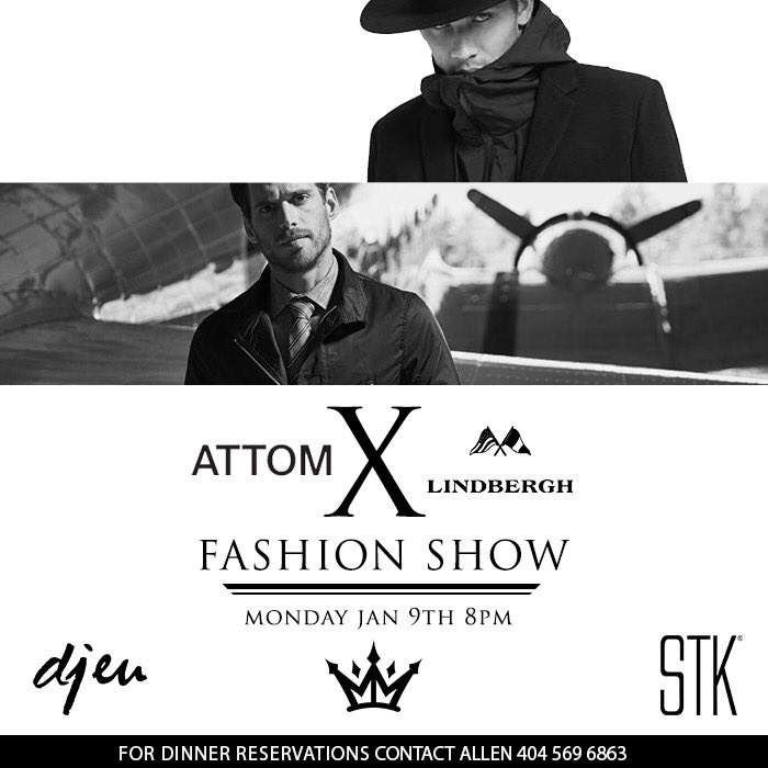 TrplCrwnGrp's tweet photo. ATTOM x Lindbergh USA Fashion Show + Champagne Dinner Party @eatSTK Monday Jan 9th! Dinner vibes @DJEU https://t.co/TCKqoTxNh9 #STKATL https://t.co/sevZZgkfuL