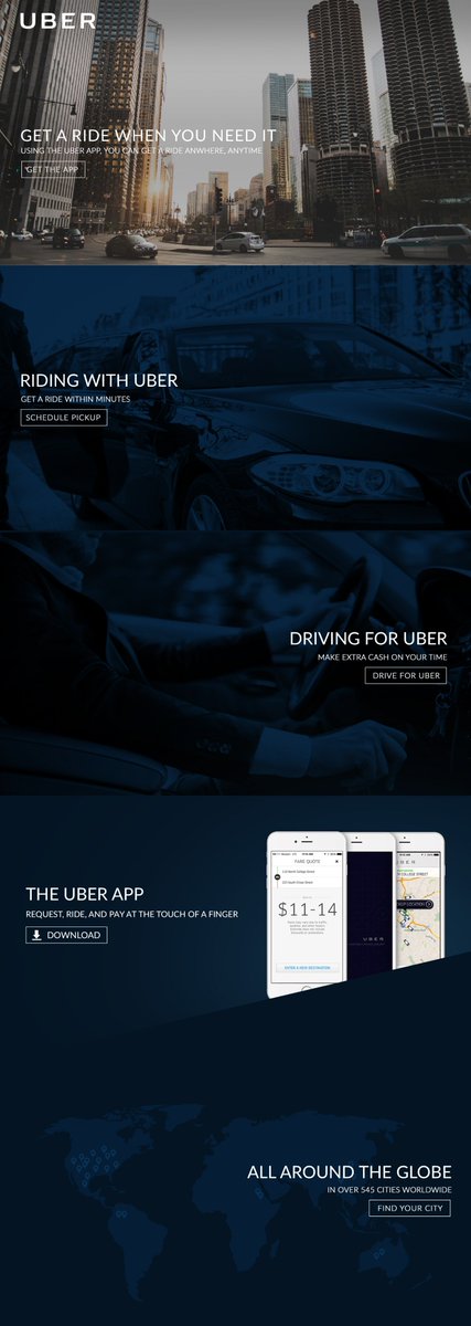 SteeleDesignsHQ's tweet photo. Uber Landing Page Re-Design #uber #landingpage #webdesign https://t.co/w6TLGUiUDj
