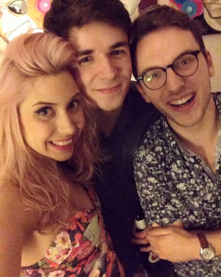 TheHazelHayes's tweet photo. We took the same photo a year apart on NYE. It's a nice reminder that some things got through 2016 unscathed 😏 (well... except my hair) https://t.co/KnaSI3fncz
