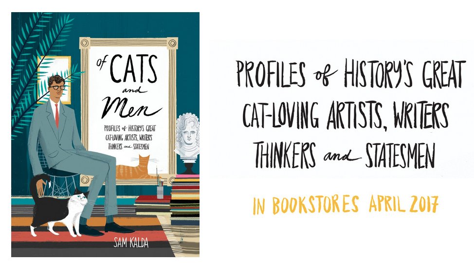 Leebox's tweet photo. Brooklyn based illustrator #SamKalda created a book "OF CATS &amp; MEN" Profiles of great cat-loving artists <3WANT https://t.co/9xV448GzSx https://t.co/tONyKyEsb2