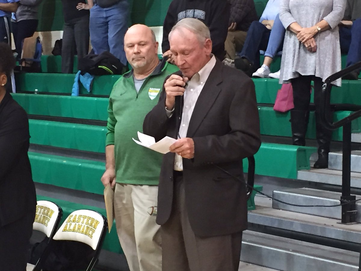 T_Hamzik's tweet photo. Eastern Alamance names its gymnasium in honor of Tal Jobe, former boys' basketball coach and 1963 graduate of the school. https://t.co/ZJ3vckXp13