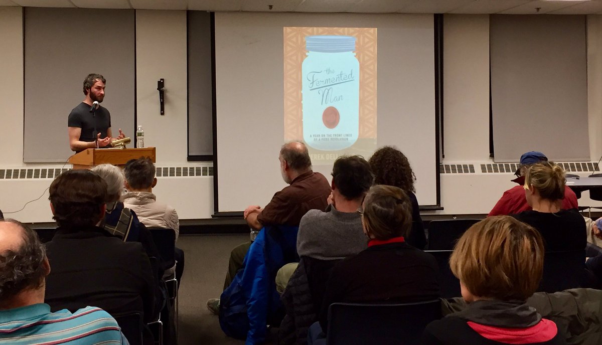 <a href="/bearflavored/">Derek Dellinger</a> letting us know what rotten shark meat tastes like at the <a href="/midmanhattanlib/">Mid-Manhattan Library NYPL</a> #fermentedman #authors #nycevents #iceland