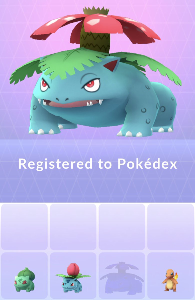 saraholiver79's tweet photo. Increased starter spawns finally got me to #Venusaur! #EvolutionoftheDay #PokemonGO https://t.co/1YMfnlpDEK