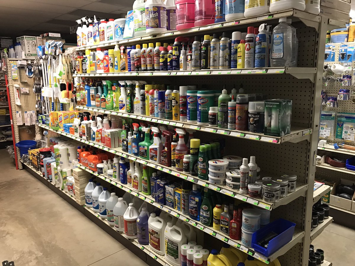 Did you guys know we stock all these household cleaners and helpers? We even have toilet paper!  Come check us out and shop local!!!
