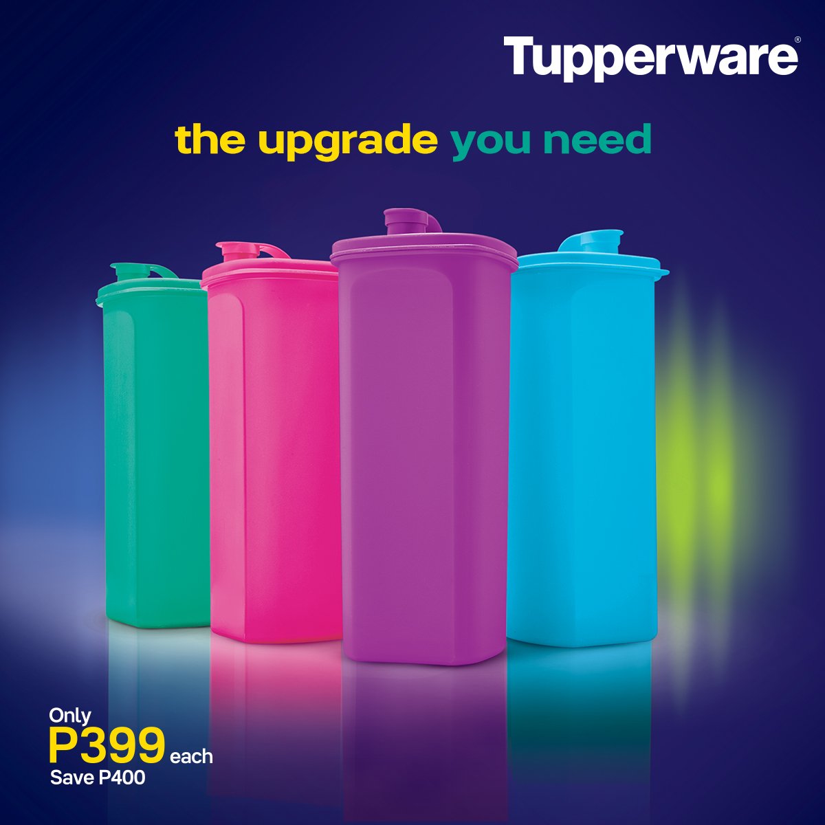 TupperBrandsph's tweet photo. This year would be bigger and brighter - even for your drinks! Upgrade to our leak-proof 2L Fridge Water Bottle now! #TupperwarePH https://t.co/ThkmrPUDdV
