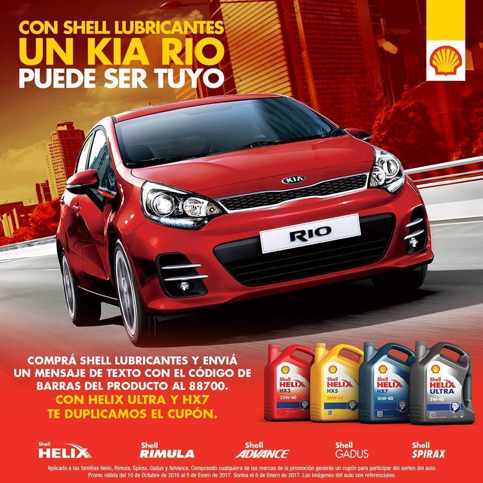 shellparaguay's tweet image. ESTE VIERNES 6 de Enero sorteamos un Kia Rio, seguí participando de la #PromoShell! Más detalles ► condorlubricantes.com.py