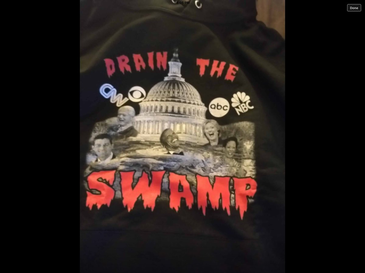 BinsackSb's tweet photo. The new #DRAINTHESWAMP clothing line has started to arrive. Thank you for sending us your pics everyone #ShopMFA https://t.co/sDLcJrcIky https://t.co/382cZ3TObi