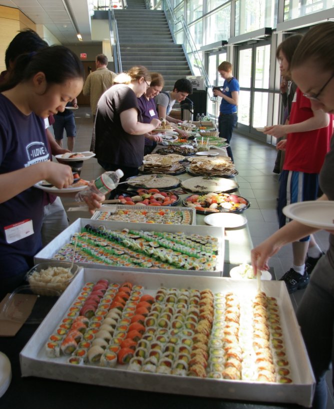 HackForWestMA's tweet image. #HackForChange - Join the discussion tomorrow! RSVP at ti.to/h4wm/january-2… so there will be enough sushi!🍣