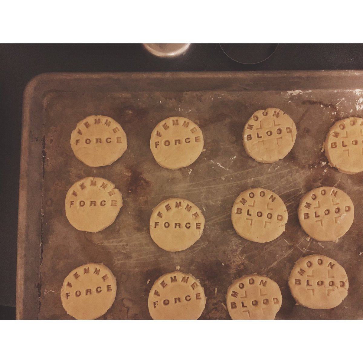 themedialuna's tweet photo. These cuties bout to go in the oven. Taking them to a feminist book club I'm in tmrw #Feminism #bakeanddestroy #femmeforce #nastywoman https://t.co/kXl8gRF7s5