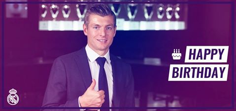 Happy Birthday to Toni Kroos, who turns 2  7  today! 