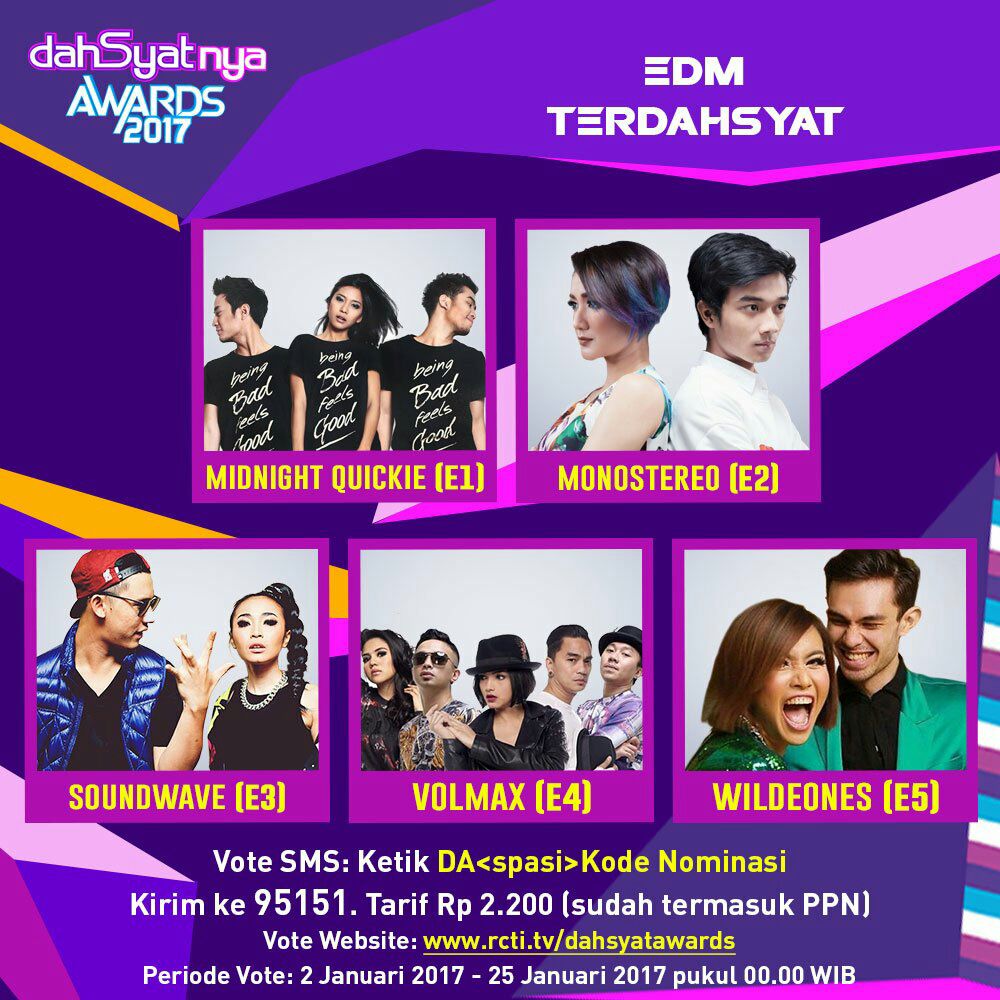 Jngan lupa di vote yaa..
Vote via SMS : DA (spasi) E3 kirim ke 95151
Vote via website : rcti.tv/dahsyatawards