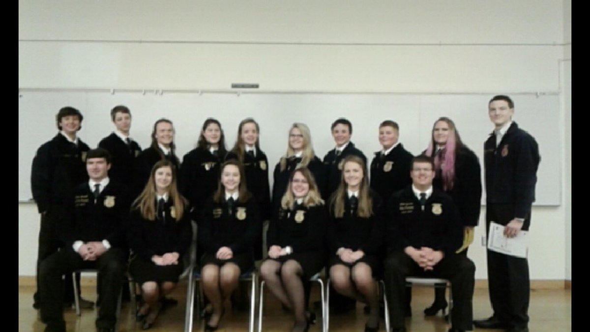 The Columbia FFA Greenhands at the Area IV Greenhand conference today with Missouri state officers!