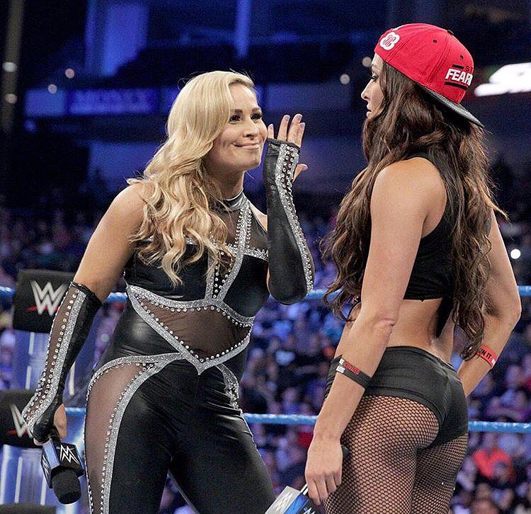 NatbyNature's tweet photo. I'd like to take a moment to apologize to the @WWE fans for Nikki's unstable behavior tonight. She simply can't handle the truth. #SDLive https://t.co/wTtiUXo2qK