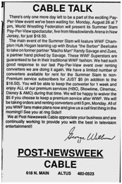 DavidTaubMedia's tweet image. An interesting WWF ad 8/27/89 from the Altus (OK) Times. Zues!
@davemeltzerWON @darrenrovell @KrisZellner @PowerbombJutsu @JRsBBQ