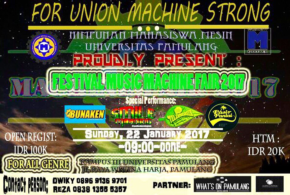 SPECIAL PERFORMANCE
* <a href="/smile/">:)</a>.morning
* @pasirpantaijakarta
* <a href="/bunaken_reggae/">IG: Bunakenreggae.id</a> 
* @yellowgreenofc
It's the time for showing you passion!