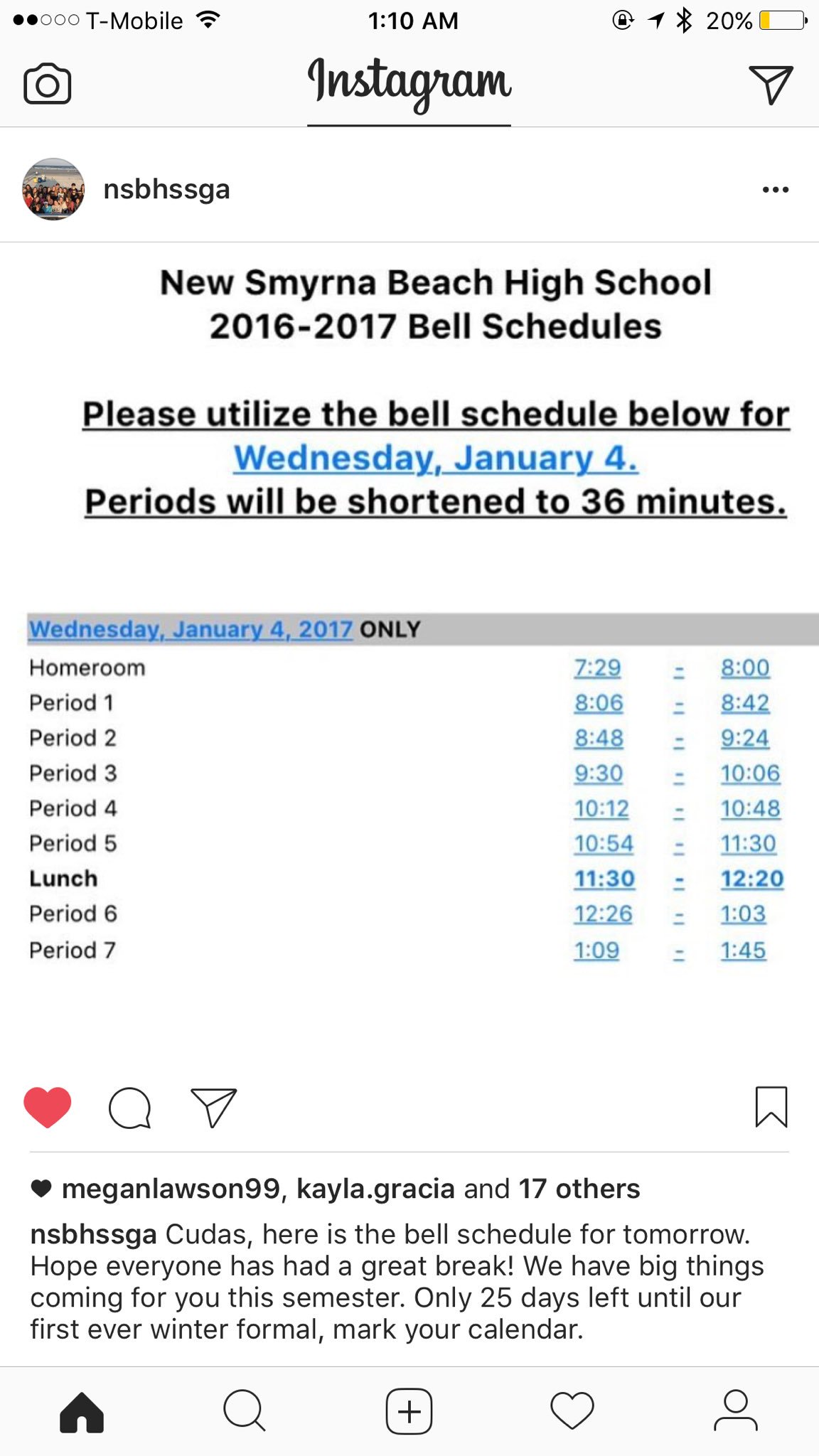 Nsbhs Barracuda Band Heads Up Cudas Tomorrow Is An Early Release Wednesday And We Have To Go To Homeroom First Thing In The Morning For New Schedules T Co Rr1je1vr2w