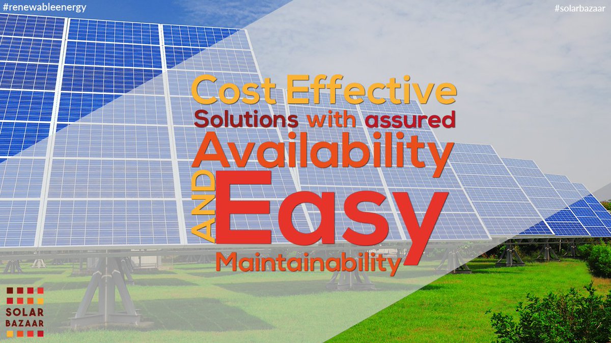 solarbazaar's tweet photo. Solar Bazaar assure for cost effective solution and easy maintenance!!
#SolarBazaar #SolarEnergy #Gurgaon
Find us on:https://t.co/urQqQkQxTt https://t.co/gtBhqHuZjm