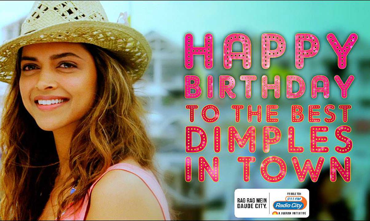 radiocityindia's tweet photo. Celebrating @deepikapadukone's #Birthday on #FlashbackCassette playing her #Top10 #Songs with RJ @Su4ita at 11AM. 
#RadioCity #Mumbai https://t.co/4GoxiGfHKF