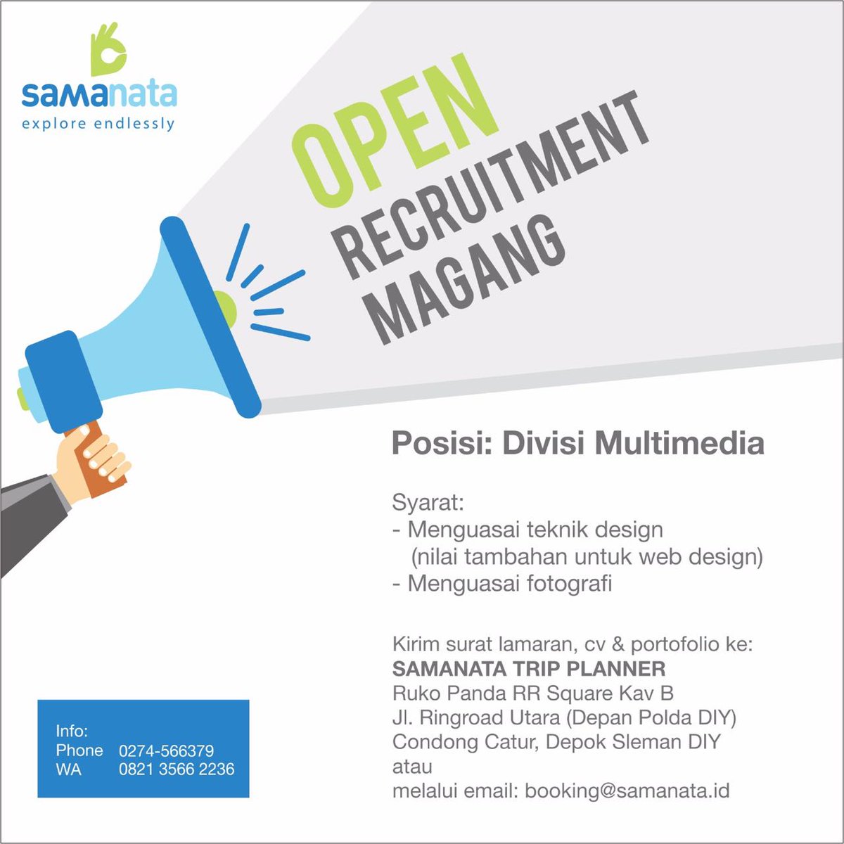 ada yang mau magang sambil (insyaalloh) jalan2?