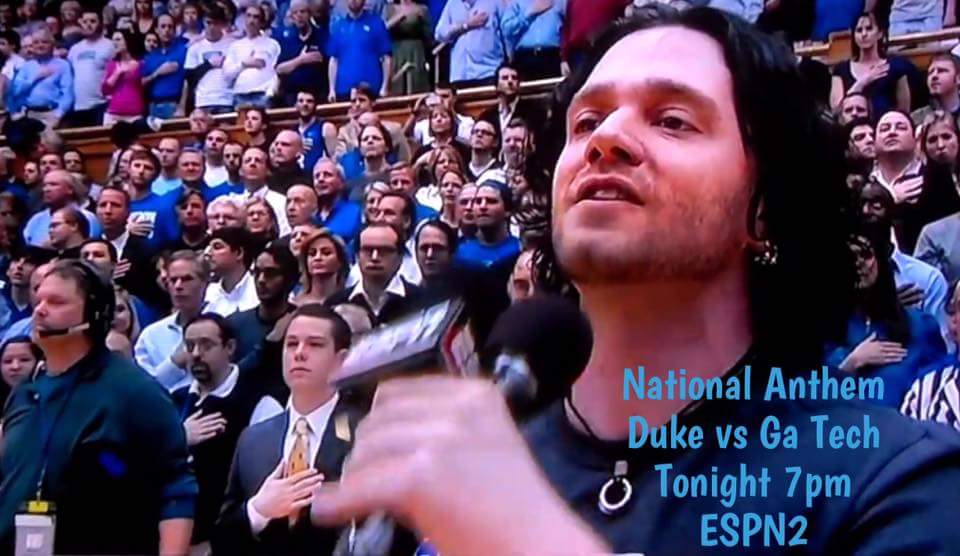 blackastronaut0's tweet photo. Tune into @espnsbrother #ESPN2 & hear @AdamLeeDecker perform our National Anthem tonight at 7pm
@DukeMBB vs @GeorgiaTech #DukevsGATech https://t.co/P5RMOJ39AF