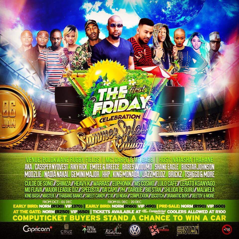 CapricornFM's tweet photo. Get your tickets here on Limpopo's Hottest Frequency. It's the #FirstFridayCelebration Call @KenzyVinco on 083 938 888 0 and WIN BIG! https://t.co/paBnw5APYf