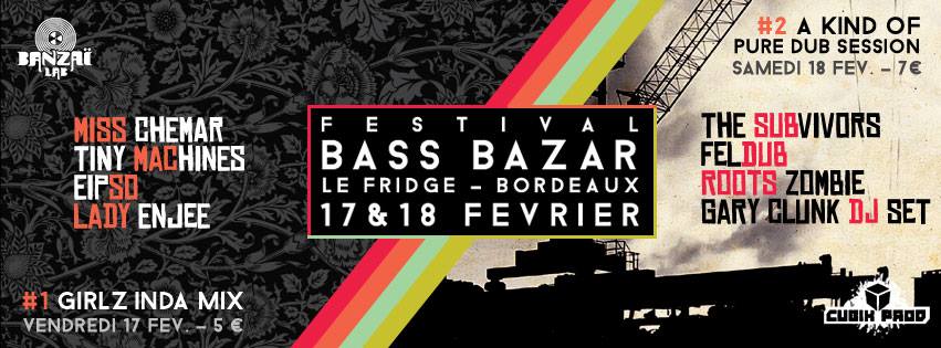 ANDROMACAsso's tweet photo. festival Bass Bazar #Dubstepper #Breakbeat #Dubstep #Funky #Drumnbass #Techno les 17 & 18 février #Bordeaux https://t.co/O4qGyQcGVl https://t.co/cXkfwUtLIl