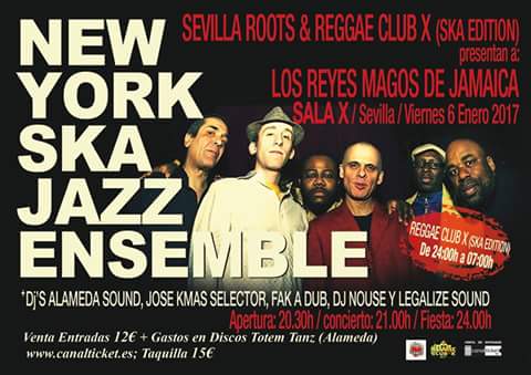 reggaedubx's tweet photo. Este viernes 6 de Enero en @SalaXSVQ desde EEUU "New York Ska Jazz Ensemble" + postparty #ReggaeClubX (Ska edition) https://t.co/Sm5osMCMYf