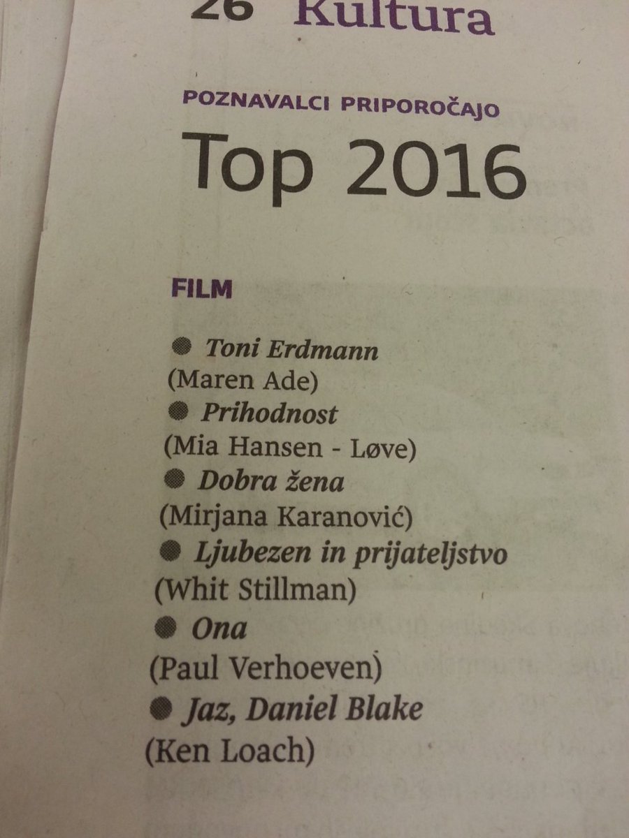 SimonLiffe's tweet photo. .@Dnevnik_si filmski izbor leta. Top 6 = 6x #Liffe2016 https://t.co/XJs862pvX7