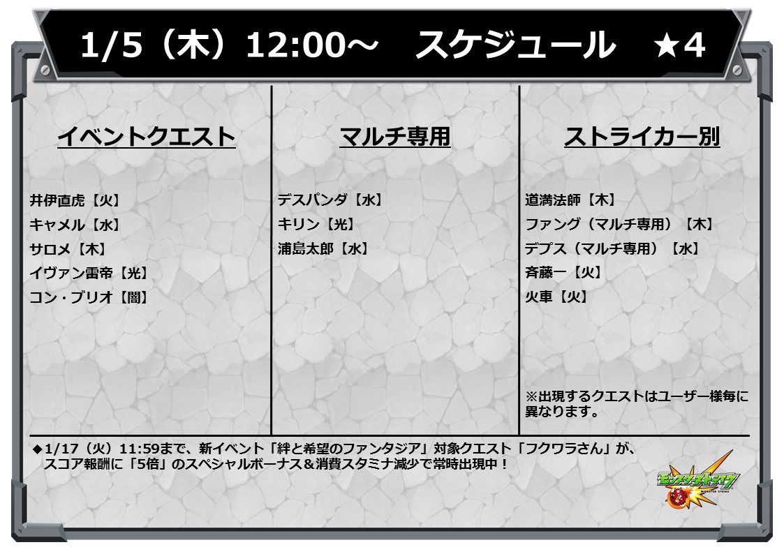 モンスト 17年1月3日 火 ツイ速まとめ