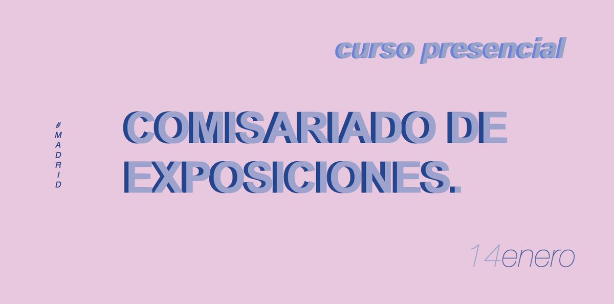 curso presencial [[Madrid]] 14 enero - imparte Carolina B. [coord.ª Exposiciones Museo Reina Sofia] info en: hagocosas.es/comisariado-de…