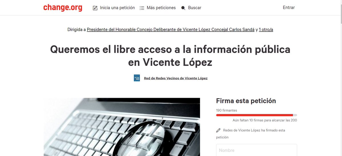 Los vecinos queremos el libre acceso a la información pública en Vicente López <a href="/jorgemacri/">Jorge Macri</a>. #Firmá ! change.org/p/jorgemacri-l…