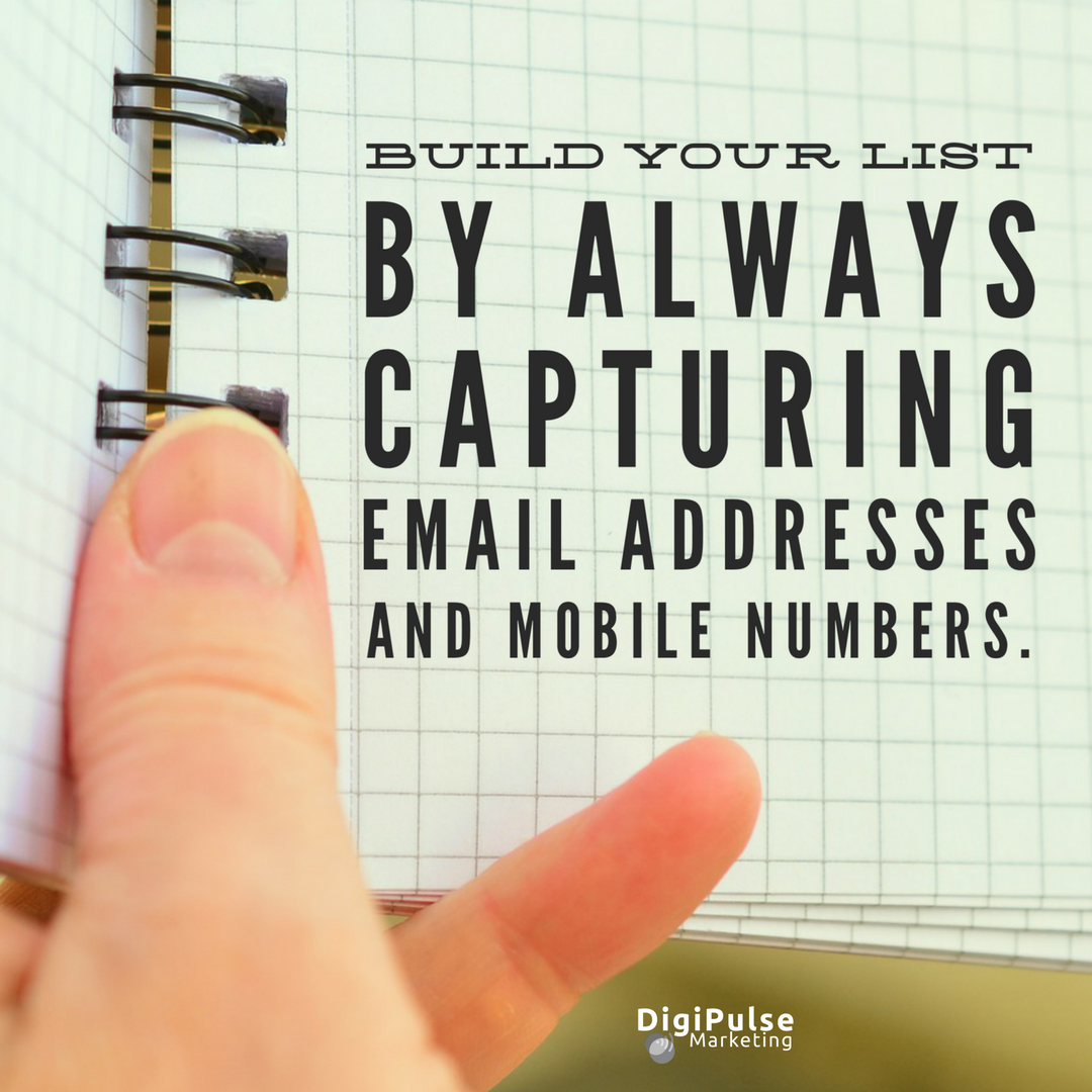 nakikurio's tweet photo. Build your list by always capturing email addresses and mobile numbers. #EmailMarketing #DMclicks https://t.co/DVEuACtYj4