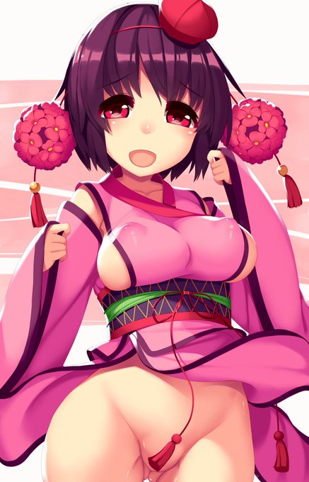 文ちゃん書初めエロ晴れ着 