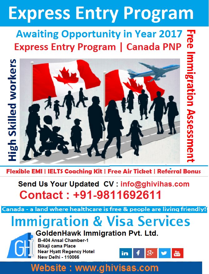 Immigrate as a #SkilledWorker Through Express Entry Program To Canada in 2017. Interested send : goo.gl/KgDvJE