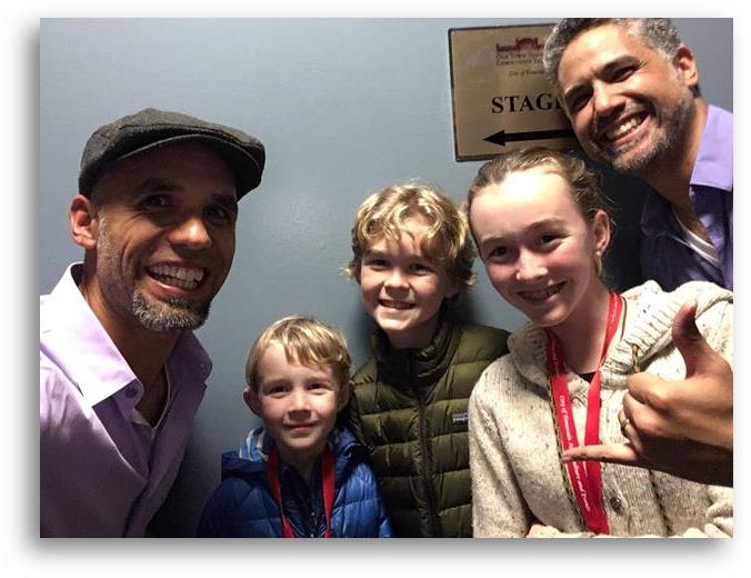 temeculatheater's tweet photo. #SoThisHappened #NYE #GrapeDrop #Temecula #DancinAndSinginInTheRain @KalamaBrothers meet & greet Schwank Siblings backstage! @MeheulaMusic https://t.co/XnvmEiERHe