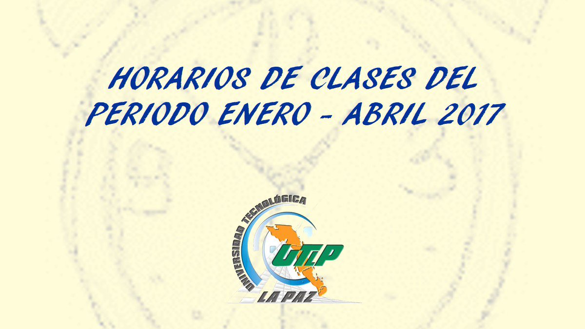 utlp's tweet photo. Horarios de clases del periodo Enero - Abril 2017
https://t.co/i2FyEkFdQt https://t.co/pW0VNYA5B7